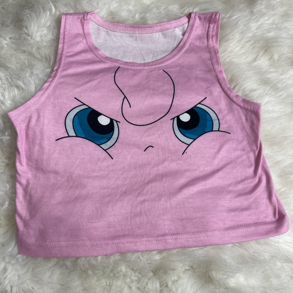 Pokémon Jigglypuff pink crop top size S/M